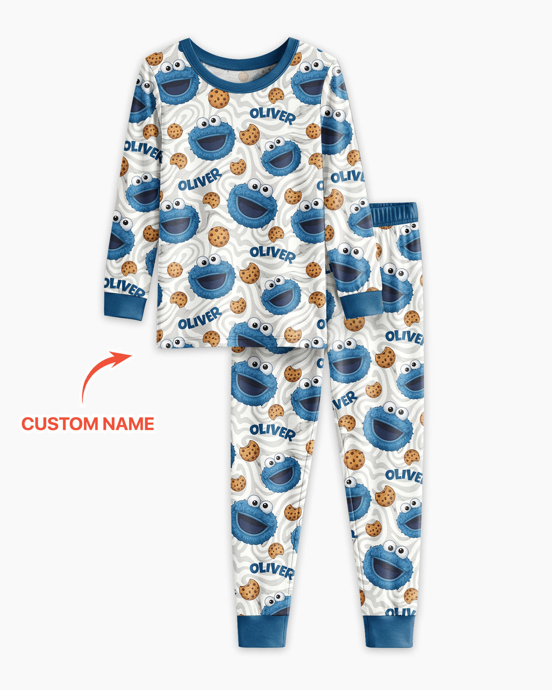 Funny Baby Cookie Bamboo Two Piece Long Sleeve Pajama Set