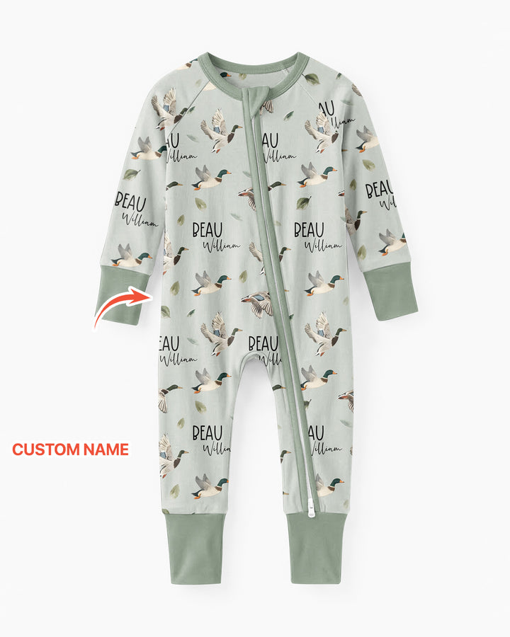 Custom Name Mallard Duck Bamboo Convertible Zippy