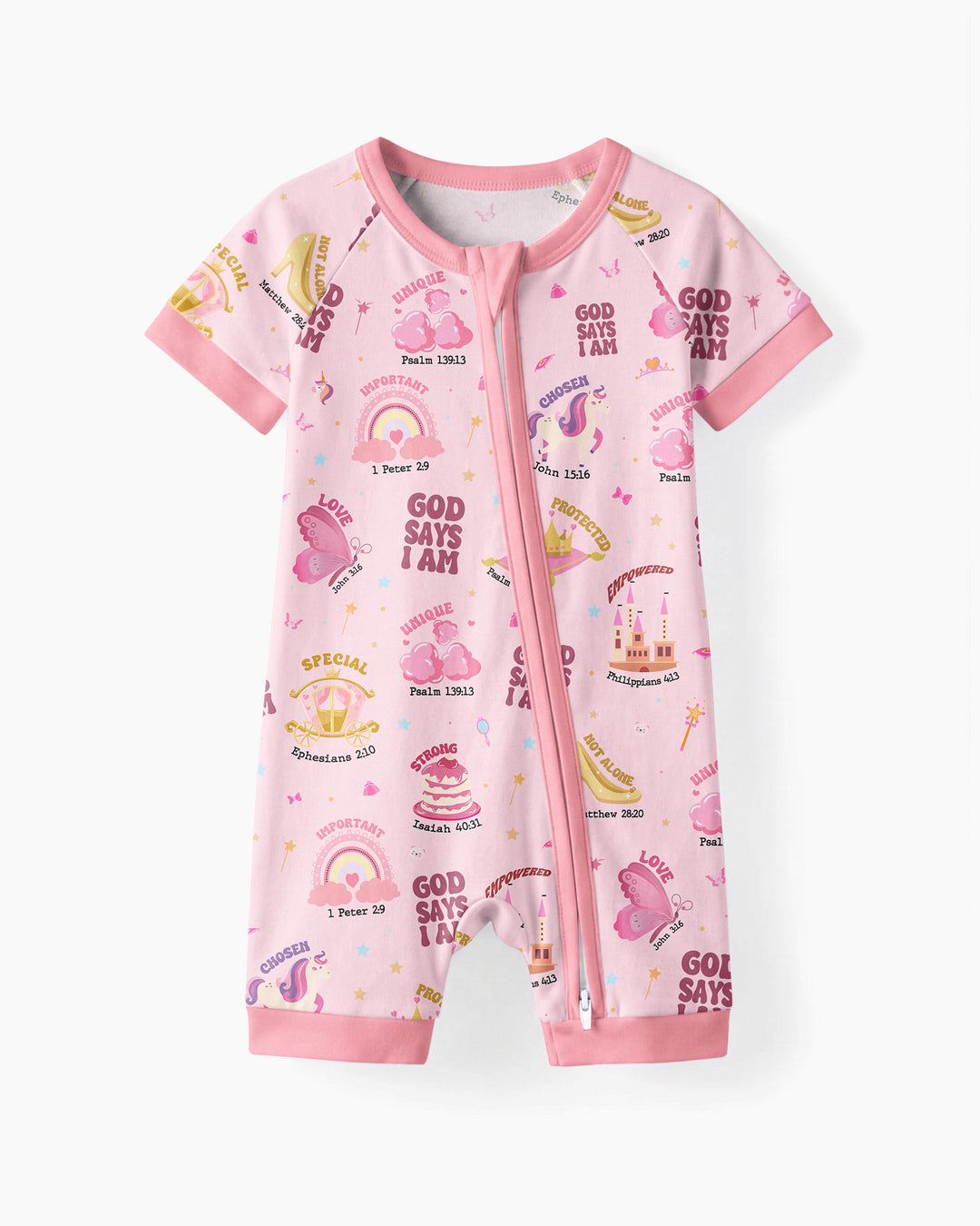 God Says I Am Girl Bamboo Shorty Zippy