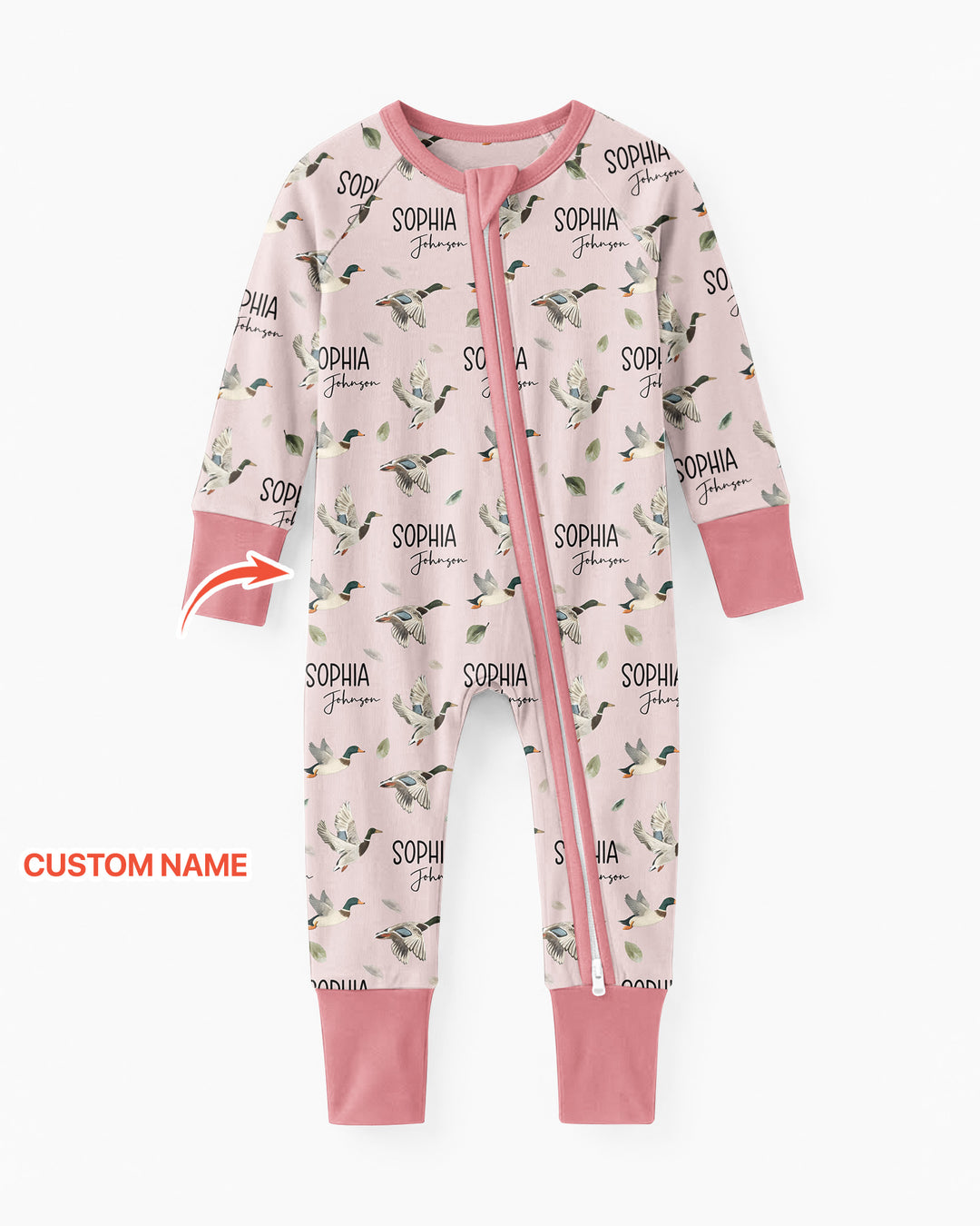 Custom Name Mallard Duck Bamboo Convertible Zippy