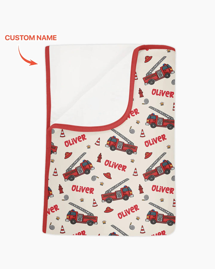 Custom Name Future Firefighters Bamboo Blanket