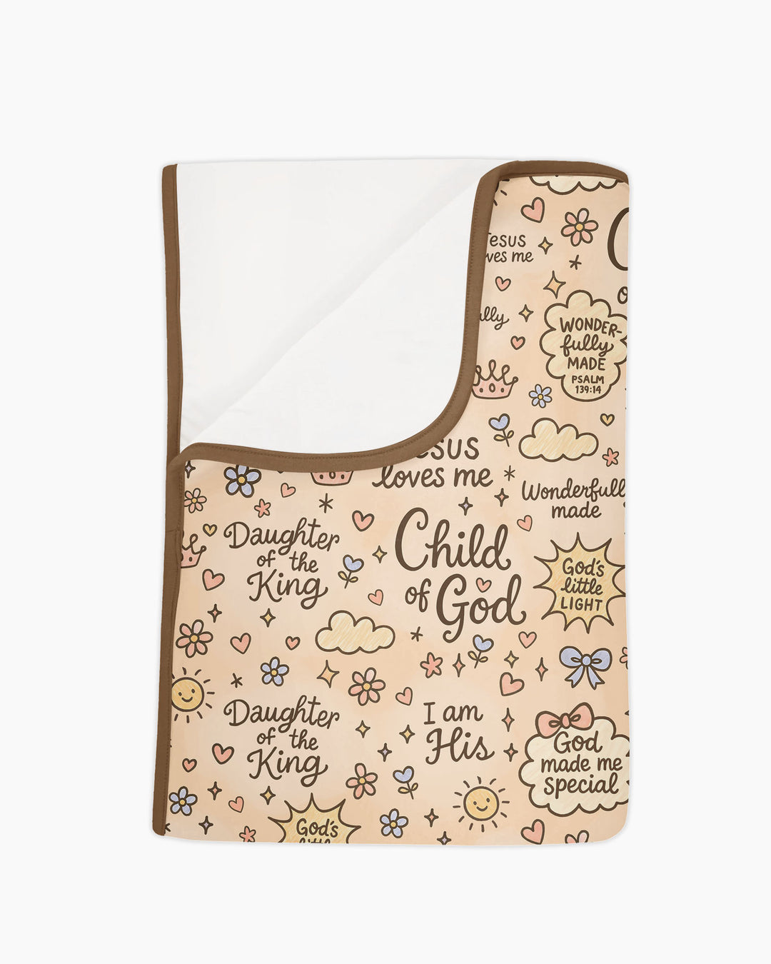 Child Of God Jesus Loves Me Bamboo Blanket
