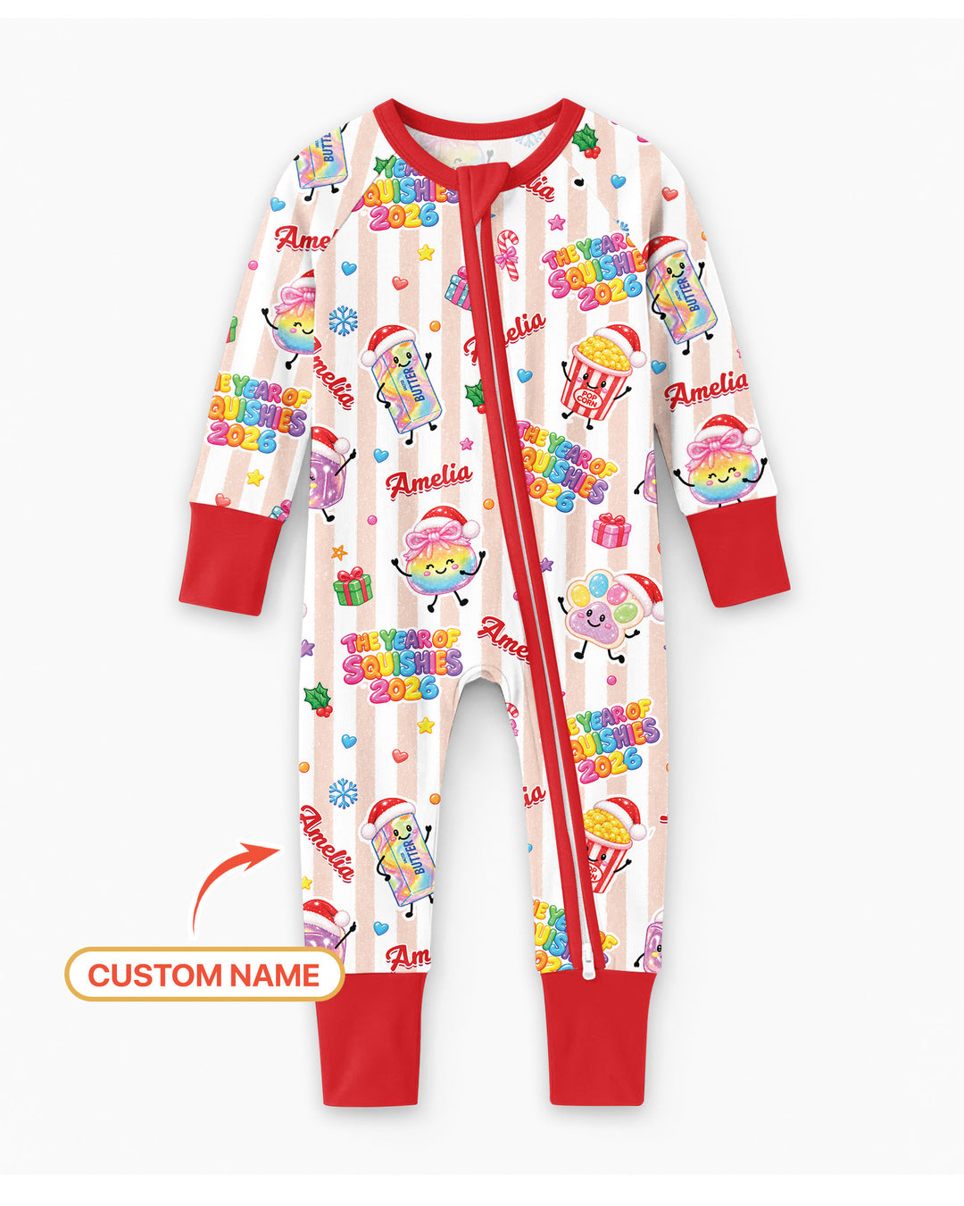 Custom Name The Year of Squishies 2026 Bamboo Convertible Zippy