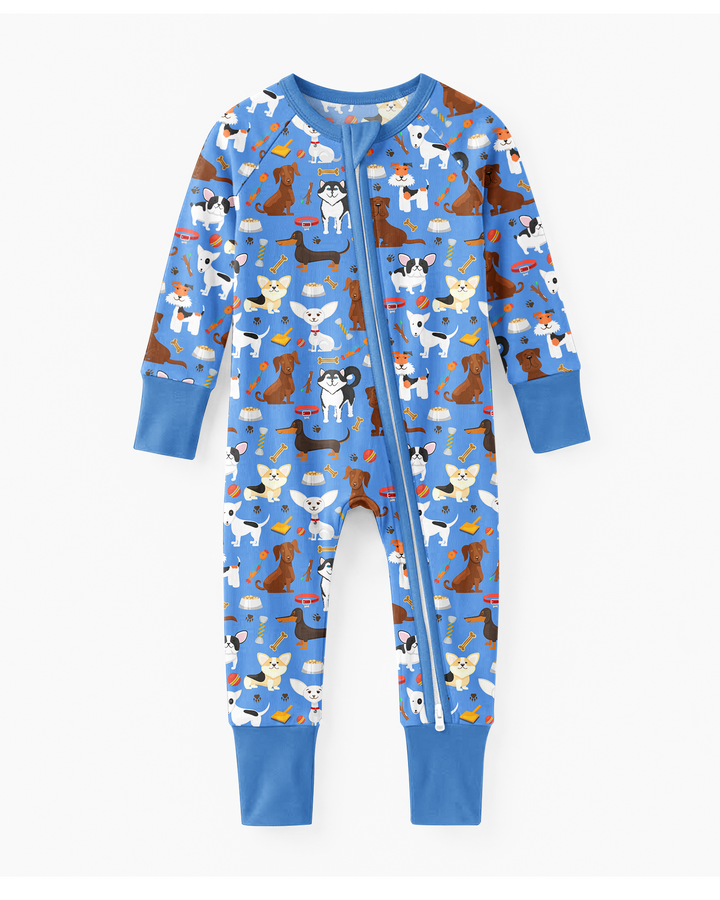 Dapper Dogs Bambus Overall mit Reißverschluss