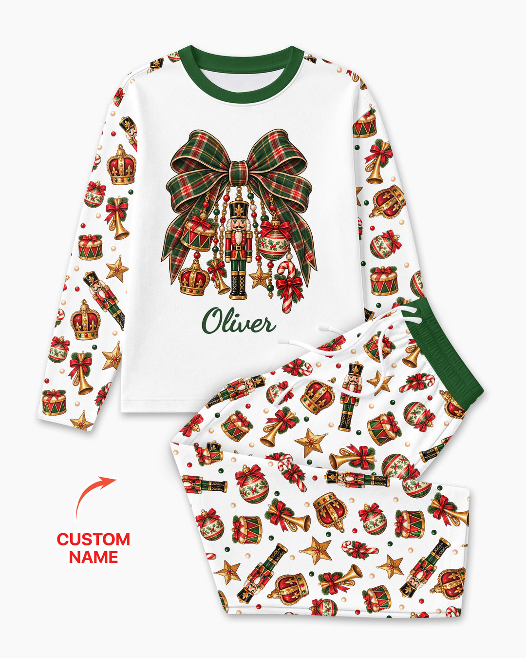 Custom Name Nutcracker The Bow Bamboo Men's Pajama Set