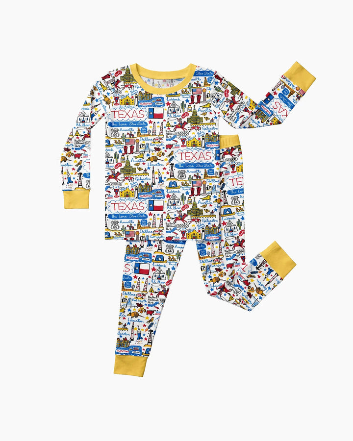 Lone Star State Bamboo Two Piece Long Sleeve Pajama Set