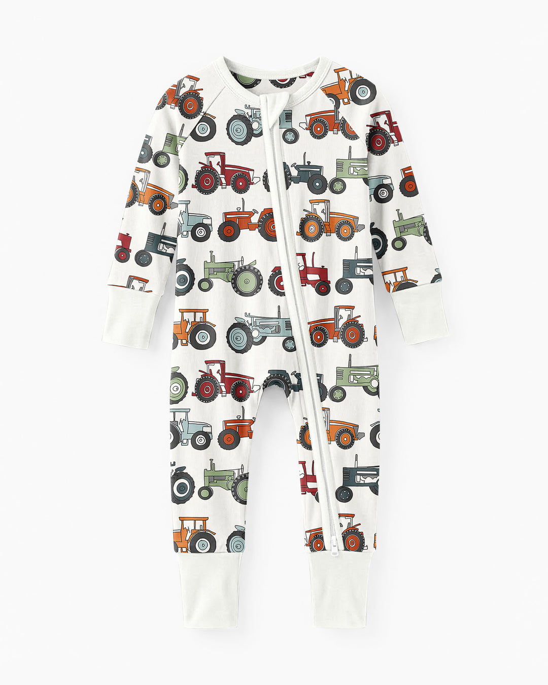 Tiny Tractors Bamboo Convertible Zippered Romper