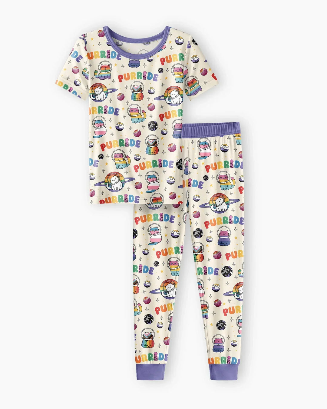 Conjunto de pijama de dos piezas de manga corta de bambú