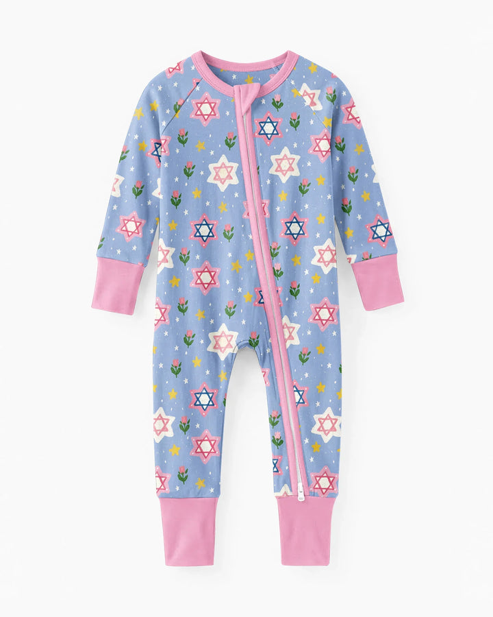 Starry Bloom Blessings Family Matching Bamboo Convertible Zippy