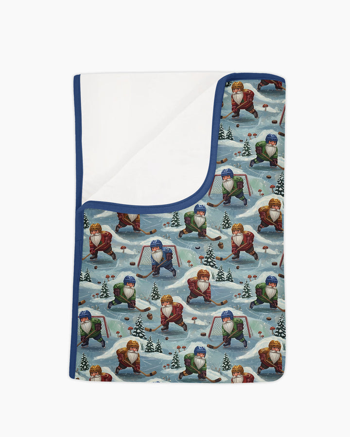 Hockey Gnomes on Ice Bamboo Blanket