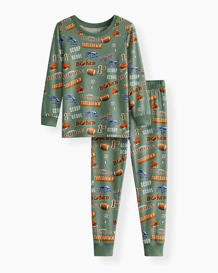 Conjunto de pijama de dos piezas de bambú con mangas largas, plantilla PERSONALIZADA