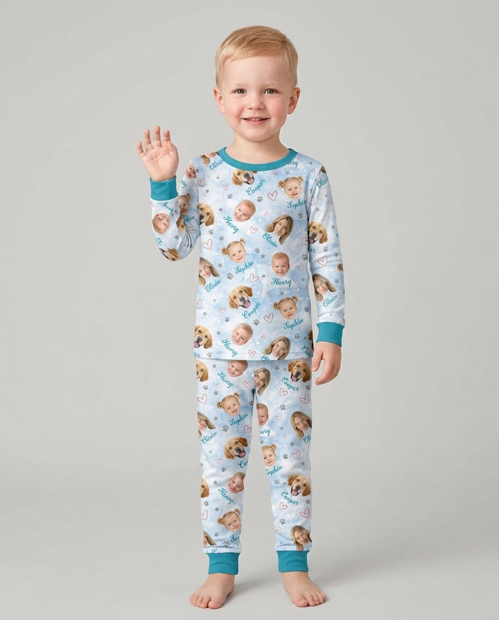 Personalized Family Matching Bamboo Two Piece Long Sleeve Pajama Set