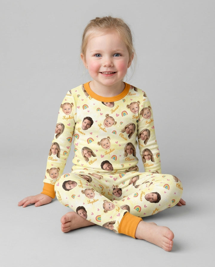 Personalized Family Matching Bamboo Two Piece Long Sleeve Pajama Set