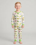 Whimsical Dinosaurs Bamboo Two Piece Long Sleeve Pajama Set