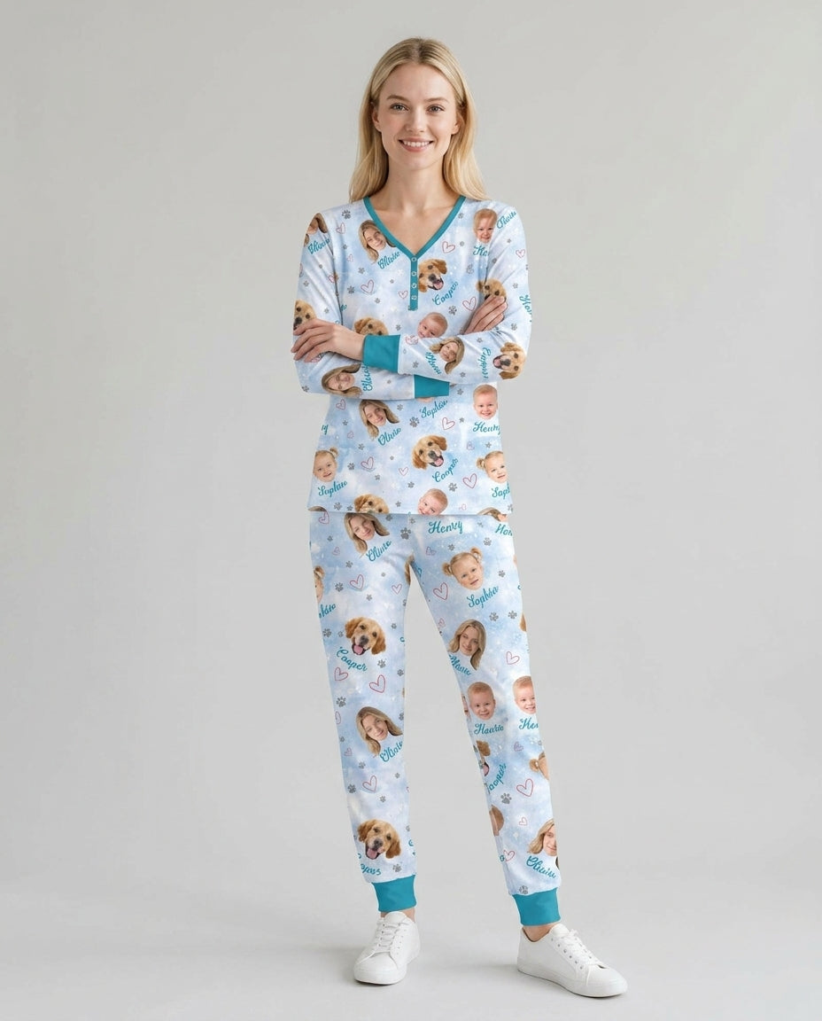 Personalized Family Matching Bamboo Women Pajama Set