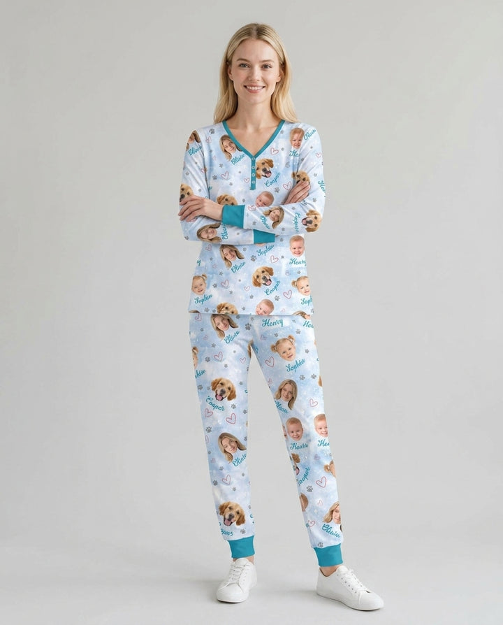 Personalized Family Matching Bamboo Women Pajama Set