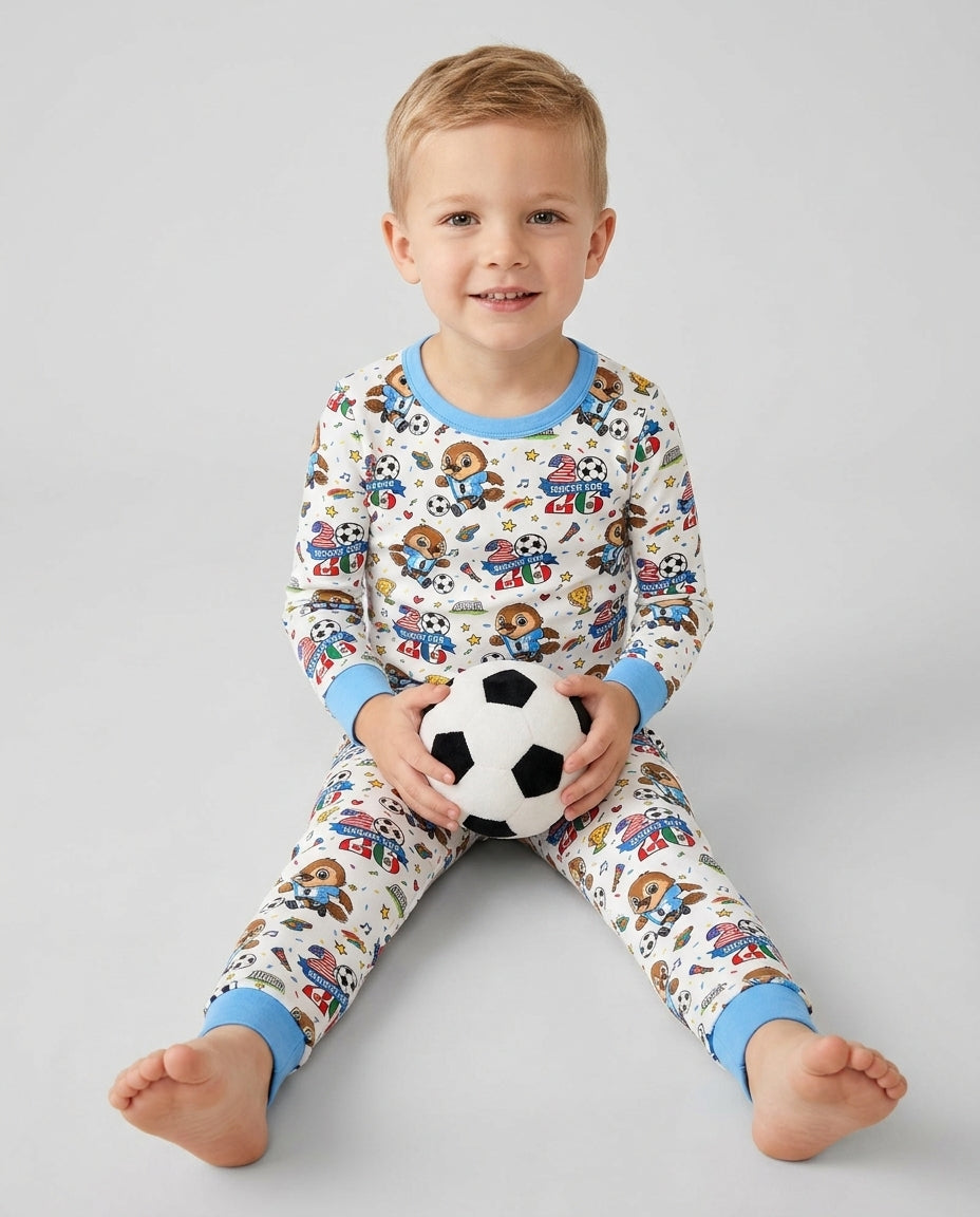 Conjunto de pijama de dos piezas de bambú con mangas largas, plantilla PERSONALIZADA