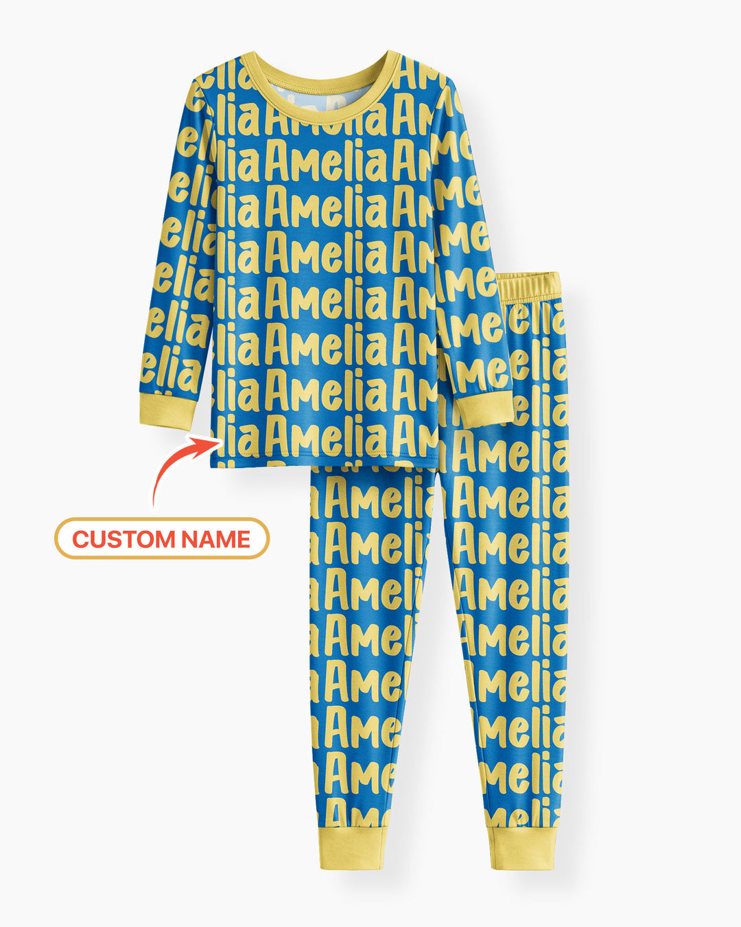 Little Letters Bamboo Two Piece Long Sleeve Pajama Set Bamboo Two Piece Long Sleeve Pajama Set