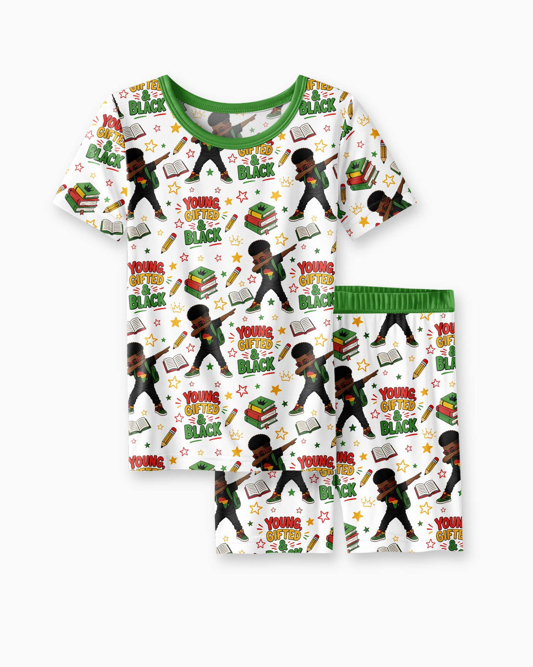 Conjunto de Pijama de Dos Piezas de Bambú con Mangas Cortas y Pantalones Cortos