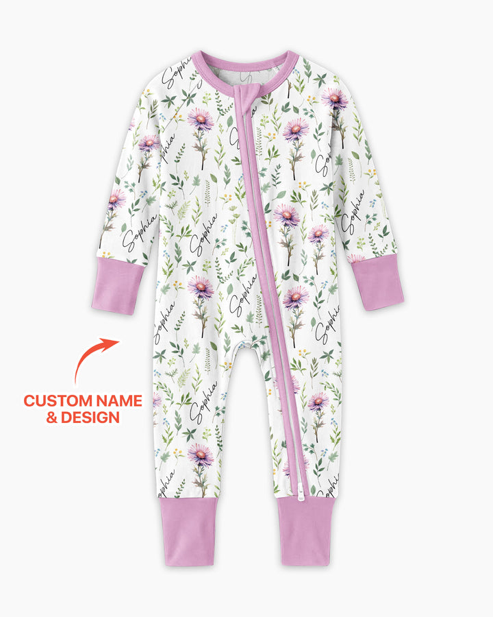 Birth Month Flower Bamboo Convertible Zippy