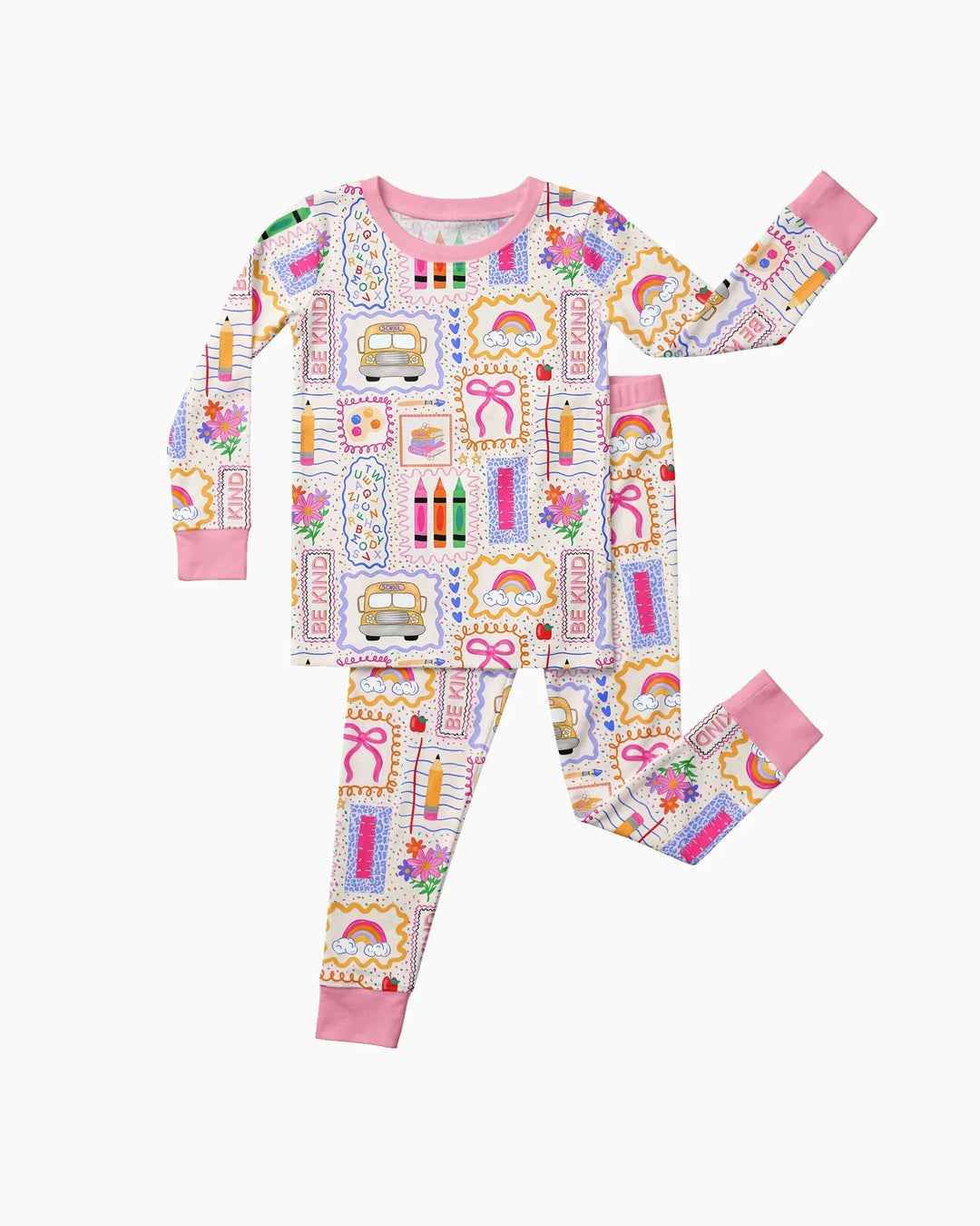 Conjunto de pijama de dos piezas de bambú de manga larga