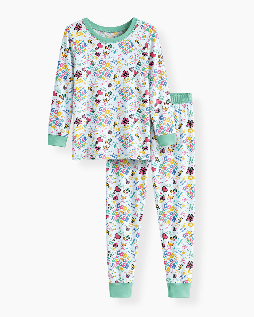 God Is So Much Bigger Bamboo Two Piece Long Sleeve Pajama Set