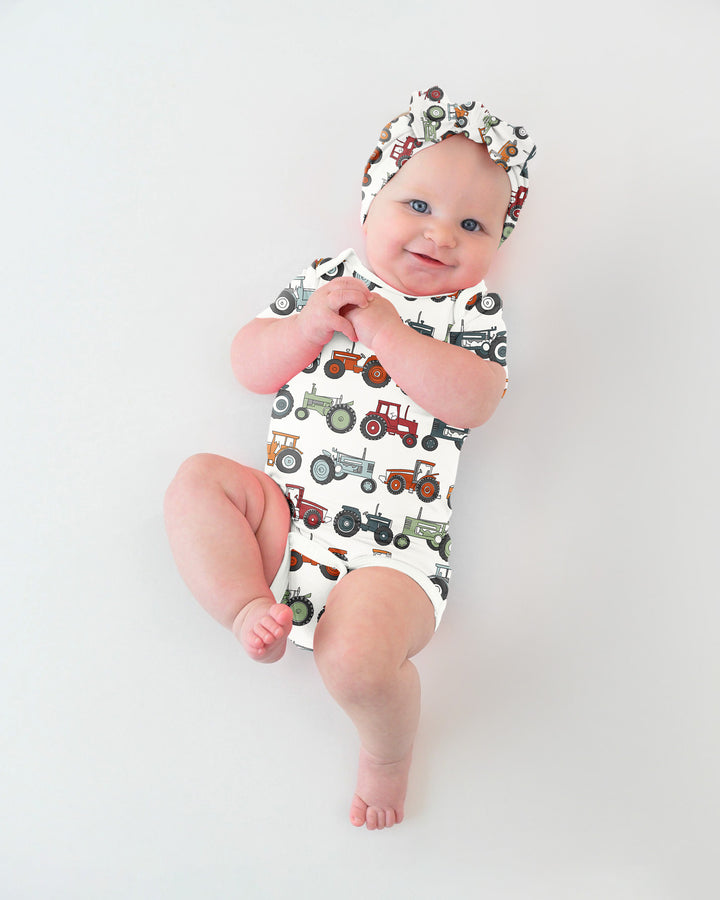 Tiny Tractors Bamboo Bodysuit