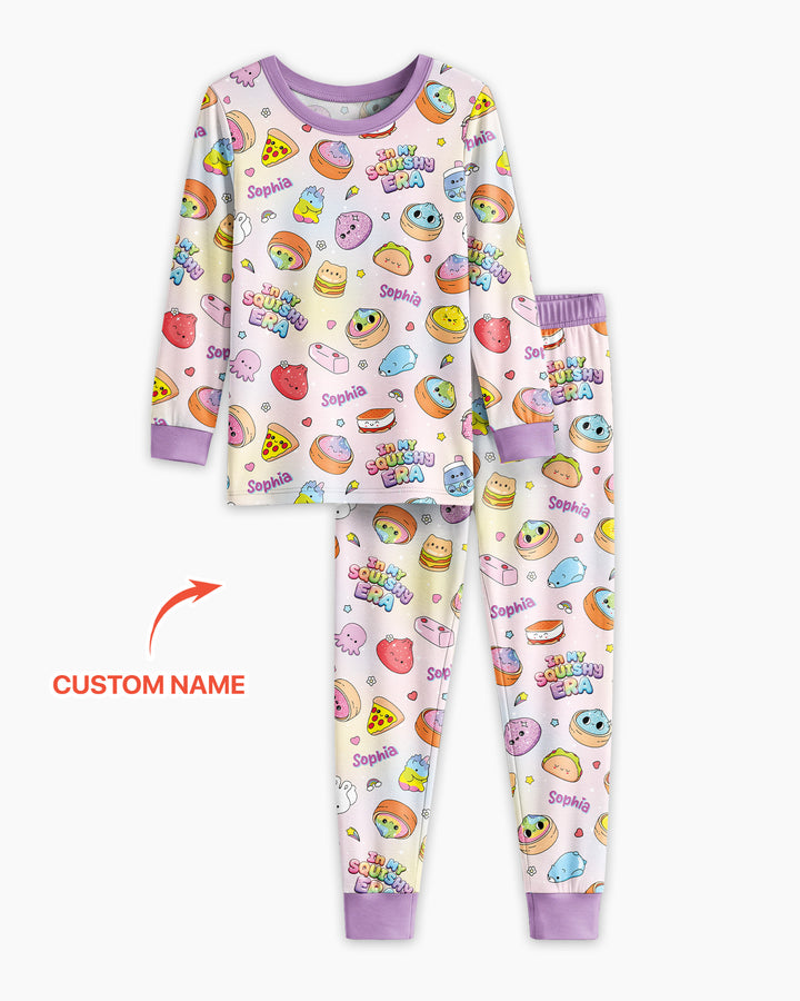 Custom Name In My Squishy Era Bamboo Two Piece Long Sleeve Pajama Set