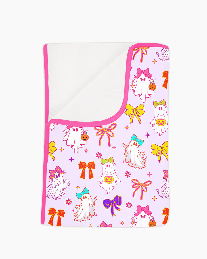 Coquette Ghost & Bow Bamboo Blanket