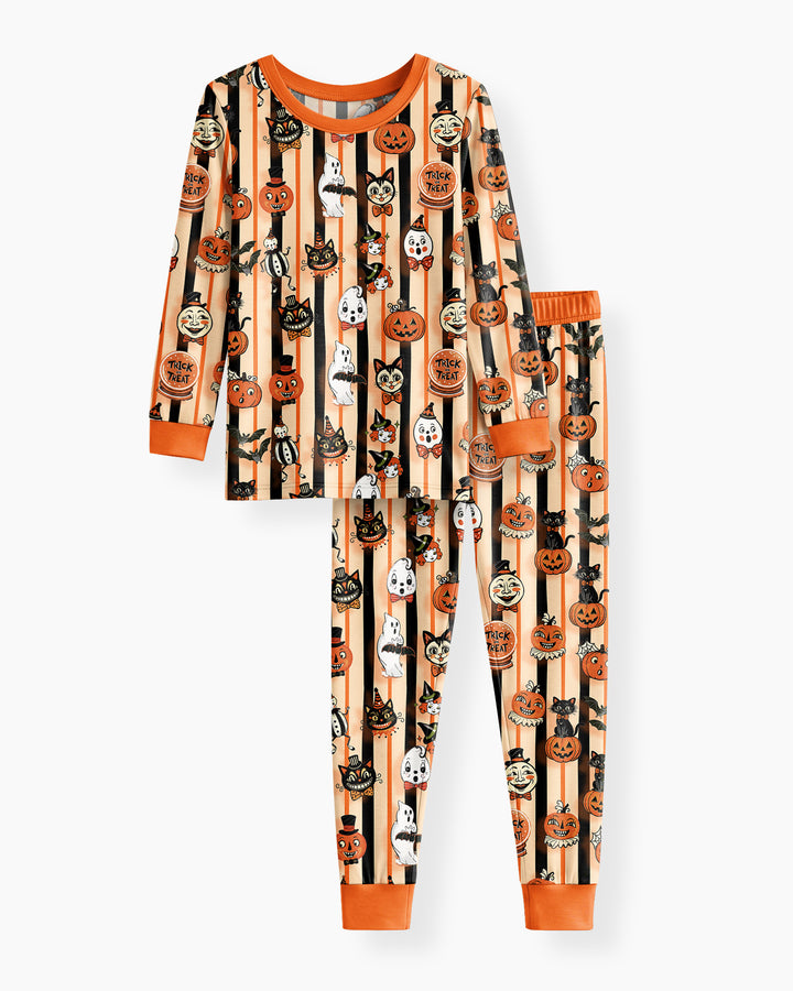 Vintage Halloween Bamboo Two Piece Long Sleeve Pajama Set