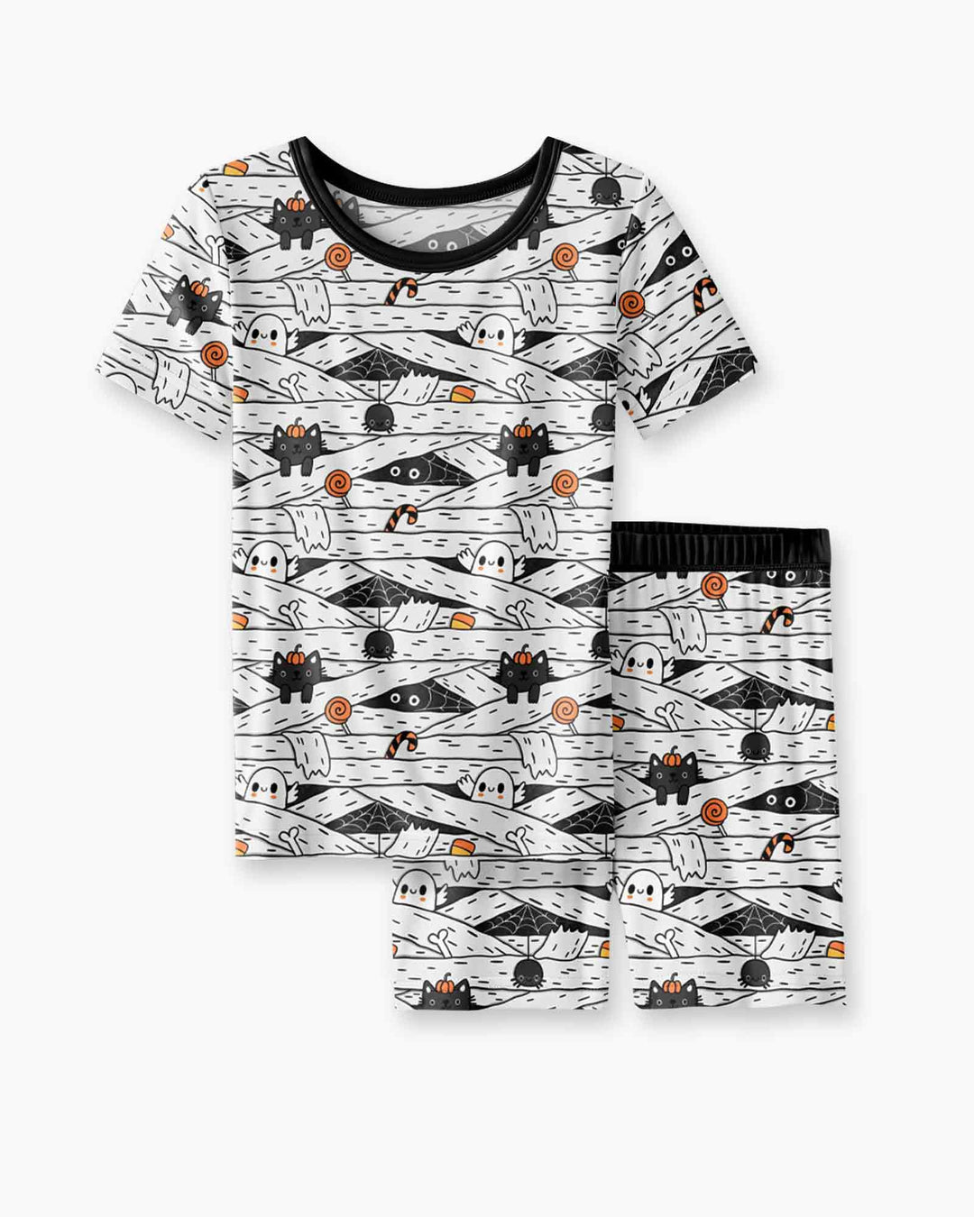 Little Mummy Crew Bamboo Two Piece Short Sleeve Shorts Pajama Set
