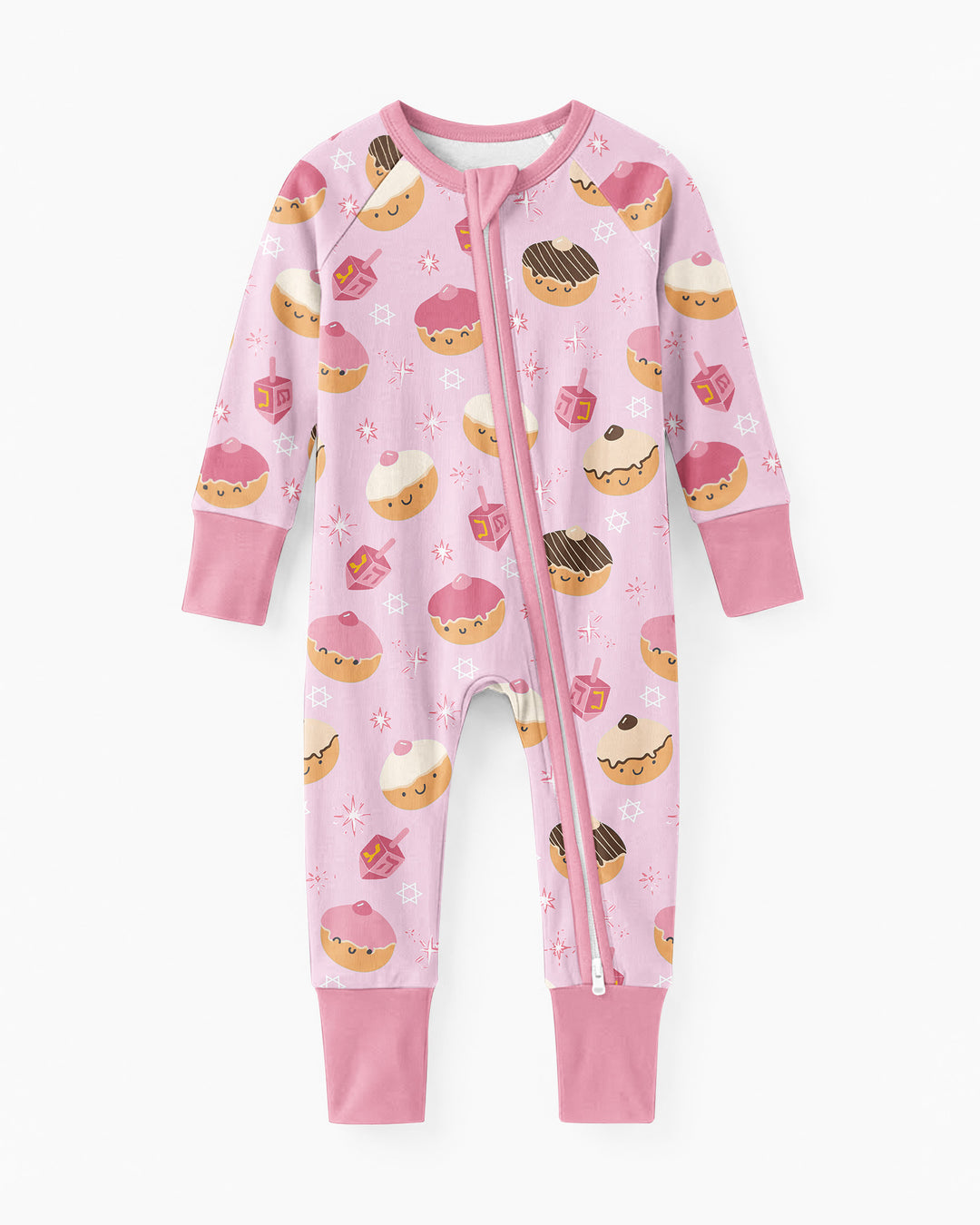 Hanukkah Donut Family Matching Bamboo Convertible Zippy