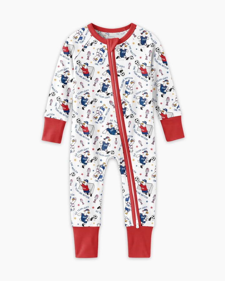 USA Soccer Goose Family Matching Bamboo Convertible Zippy