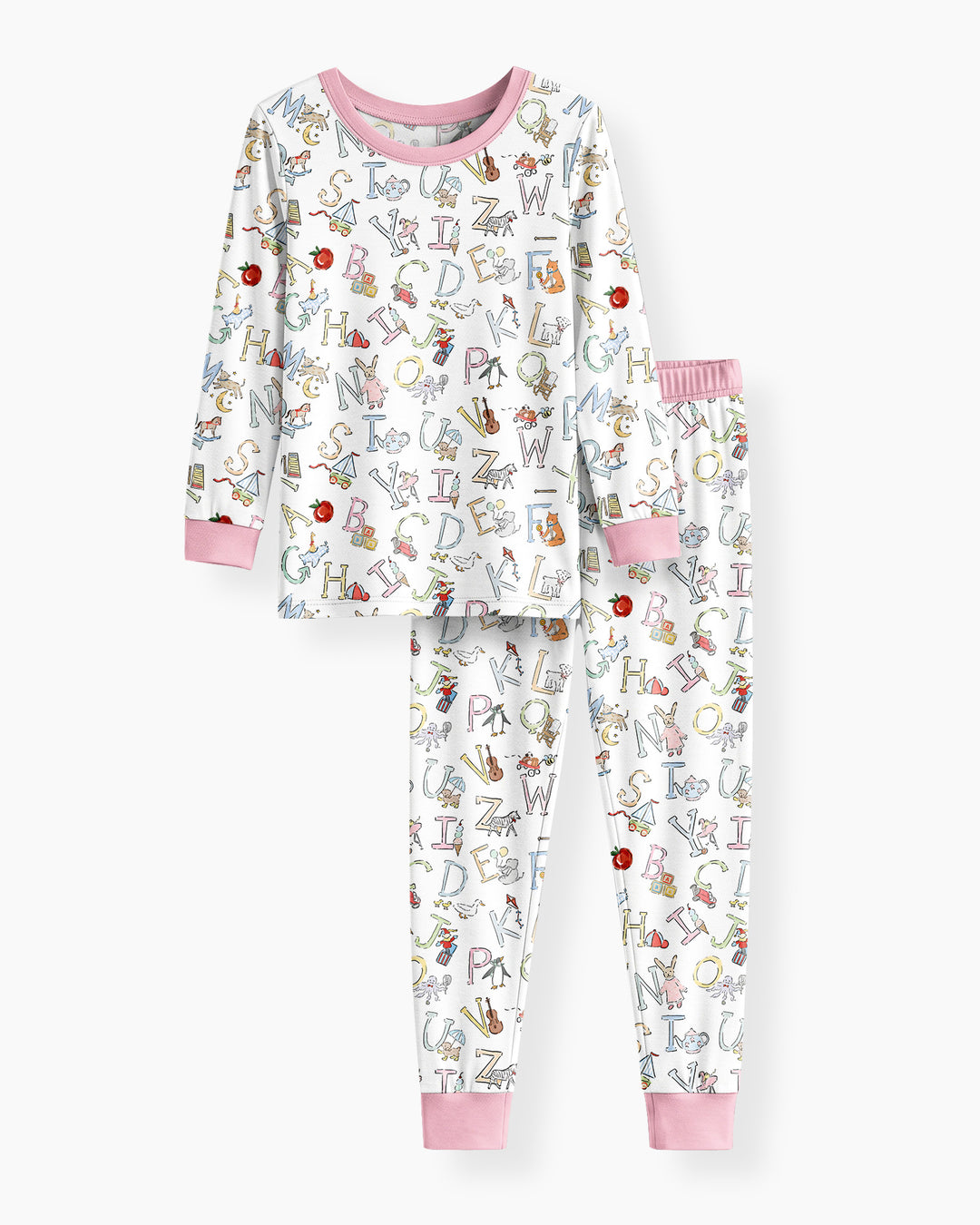 ABC Whimsy Bamboo Two Piece Long Sleeve Pajama Set
