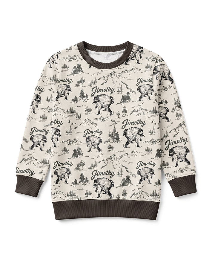 Vintage Jimothy Racoon Family Matching Bamboo Crewneck Sweatshirt
