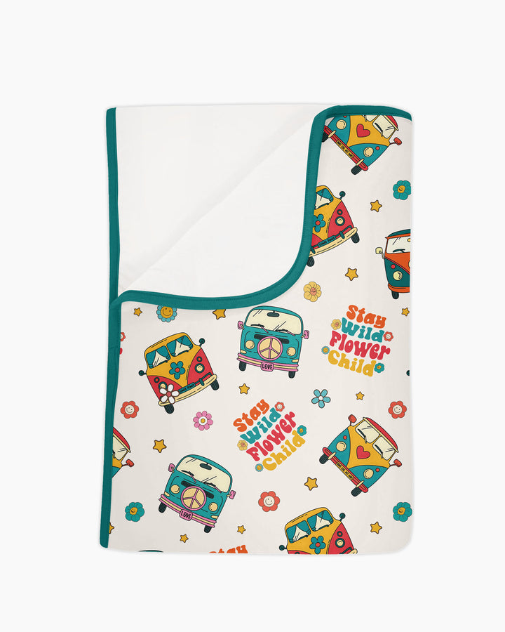 Stay Wild Flower Child Bamboo Blanket