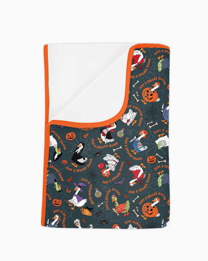 Just A Spooky Goose Family Matching Bamboo Blanket