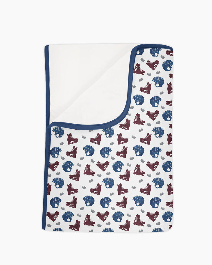 Hockey - Pucks & Gear Bamboo Blanket