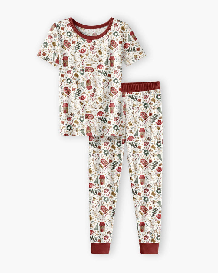Magical Christmas Story Bamboo Two Piece Short Sleeve Pajama Set