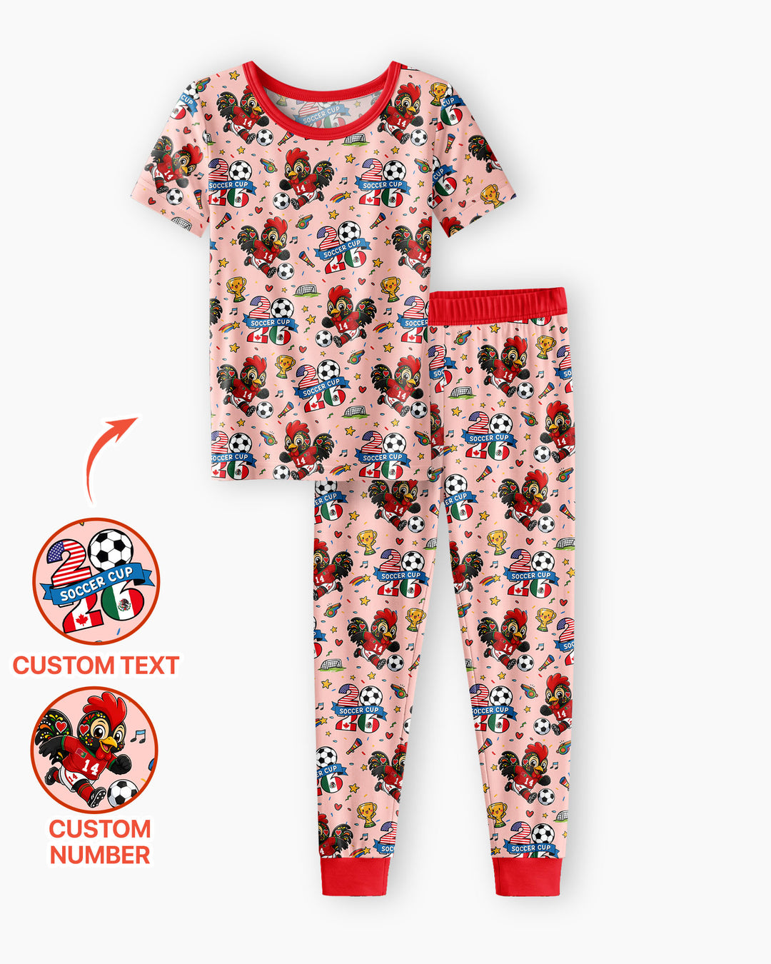Conjunto de pijama de dos piezas de bambú de manga corta, plantilla personalizada