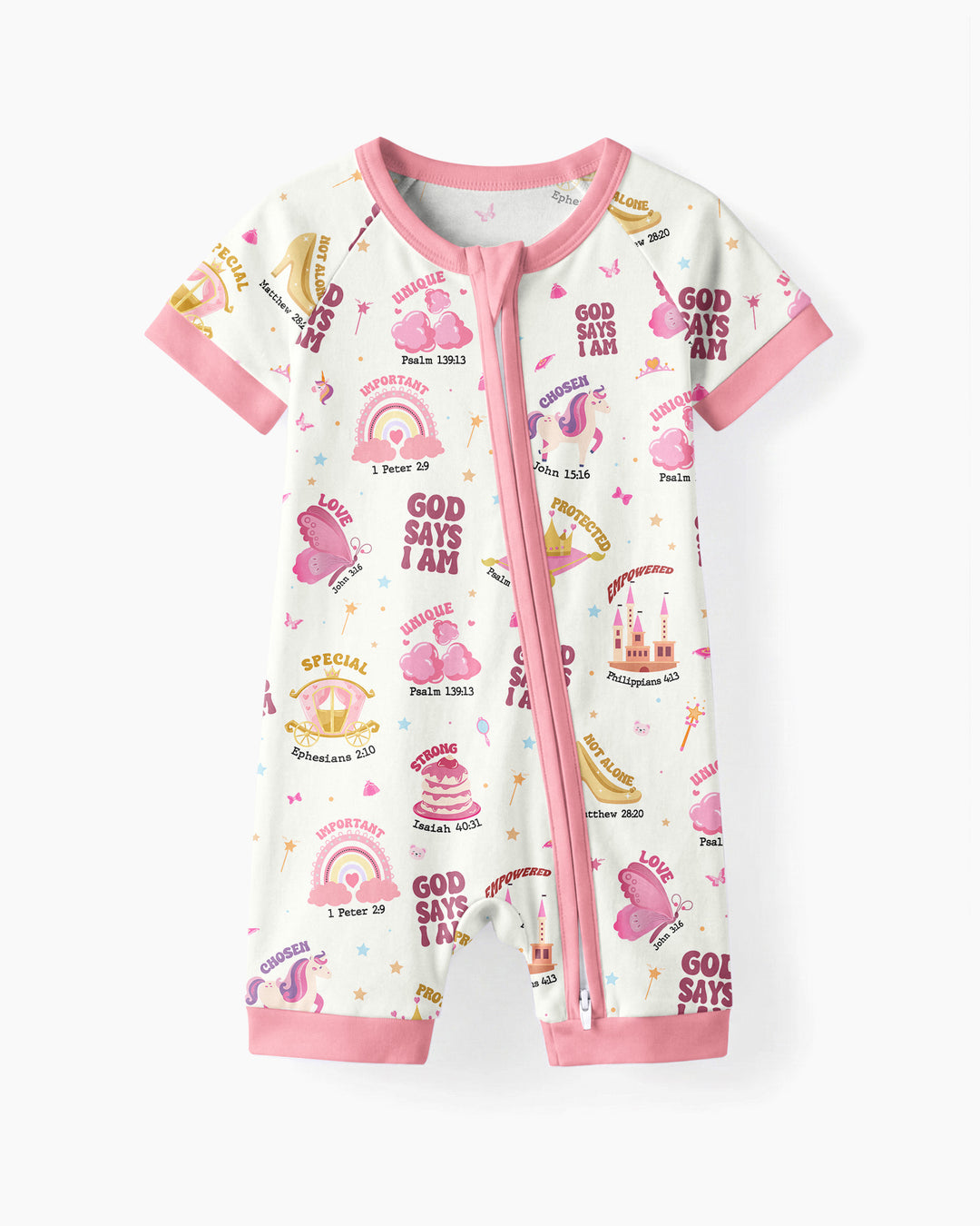 God Says I Am Girl Bamboo Shorty Zippy