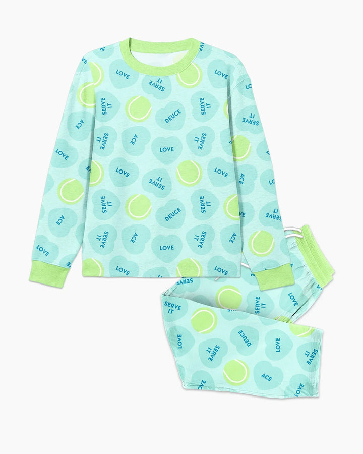 Tennis with Love Bamboo Men's Pajama Set