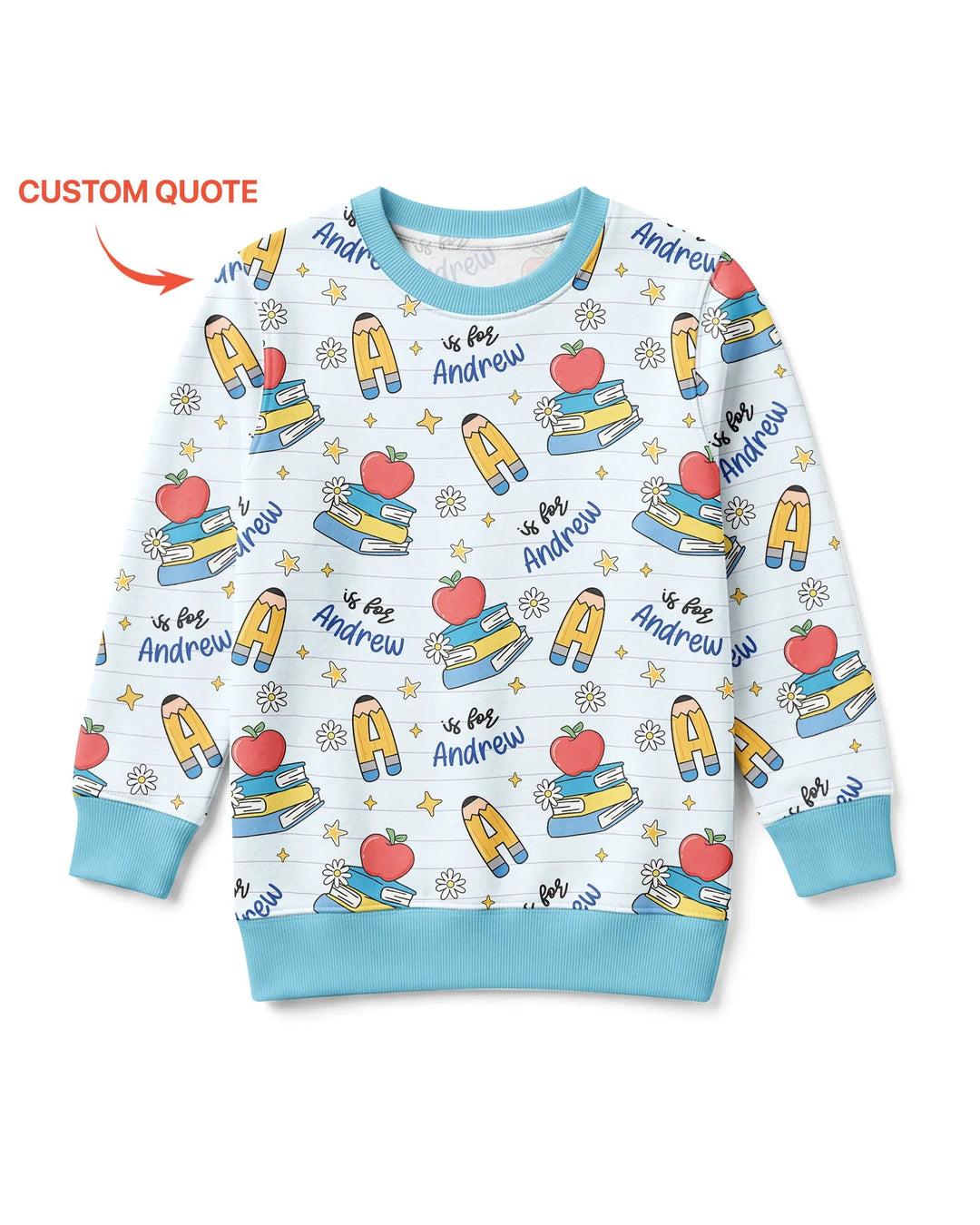 Sudadera de cuello redondo de bambú con plantilla personalizada