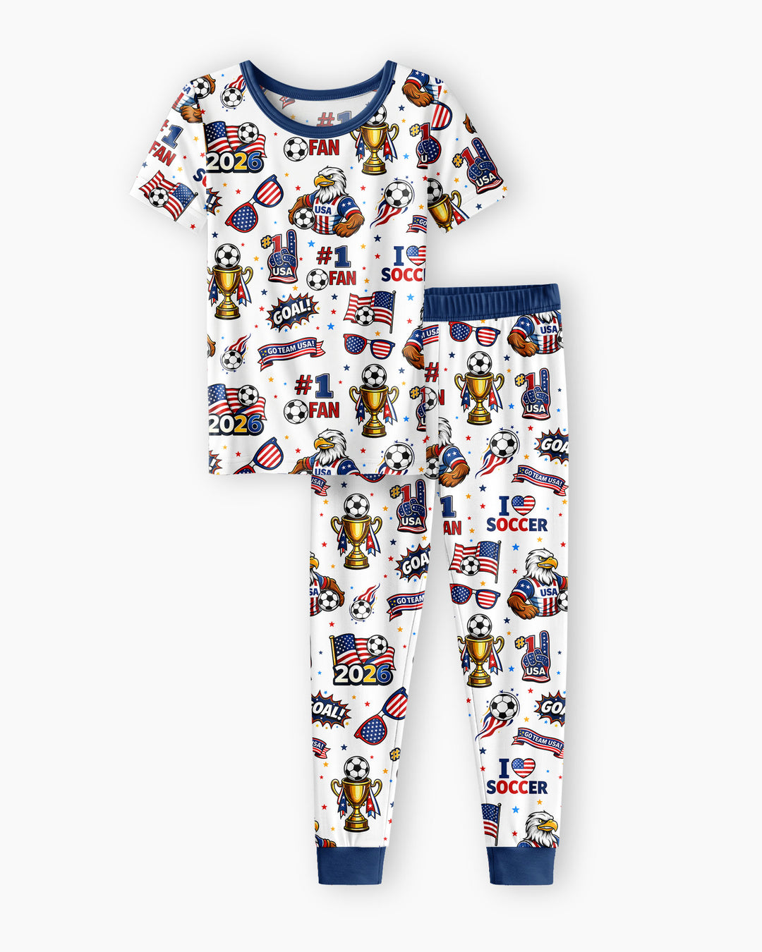 Conjunto de pijama de dos piezas de manga corta de bambú