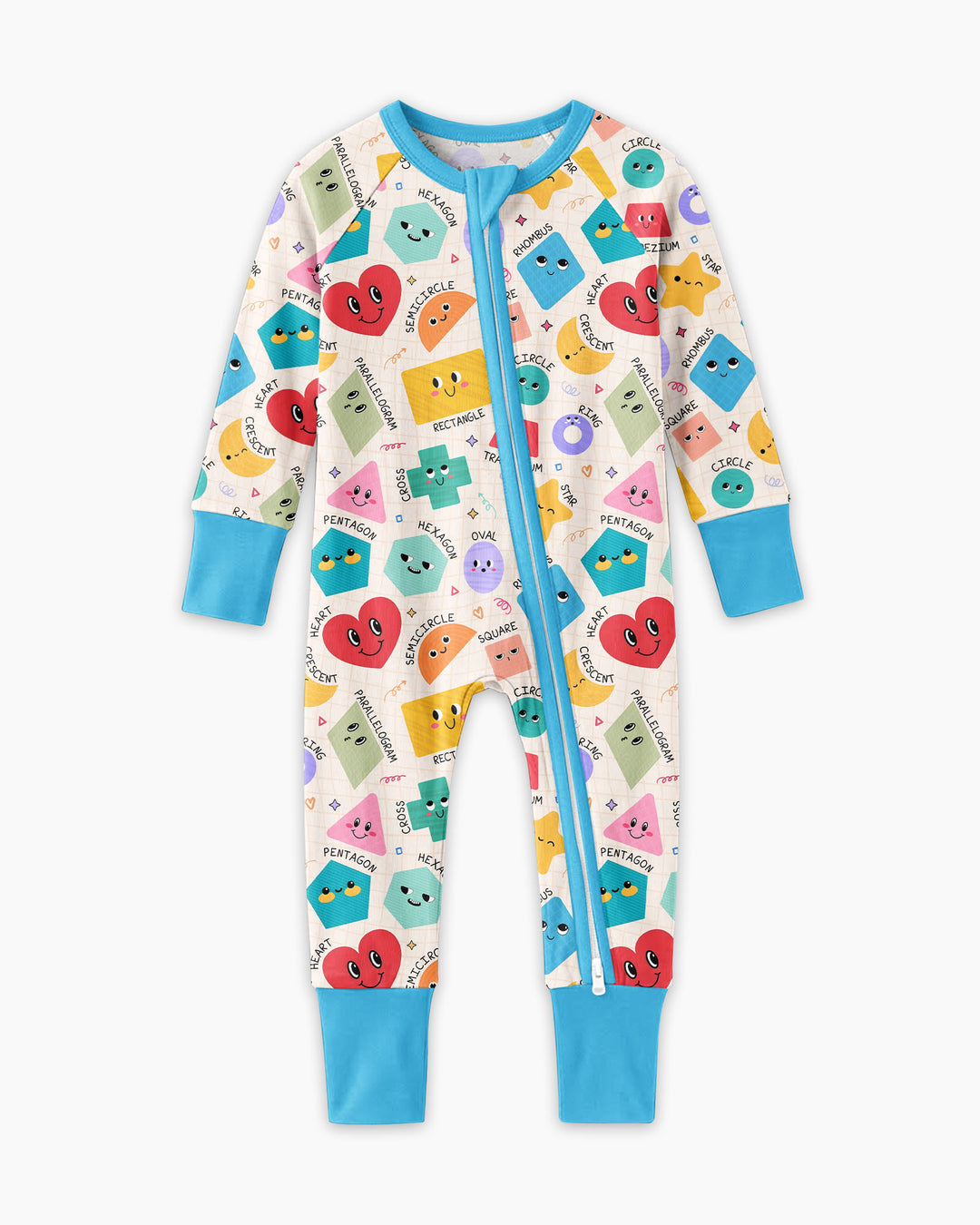 Happy Shape Squad Family Matching Bamboo Convertible Zippy