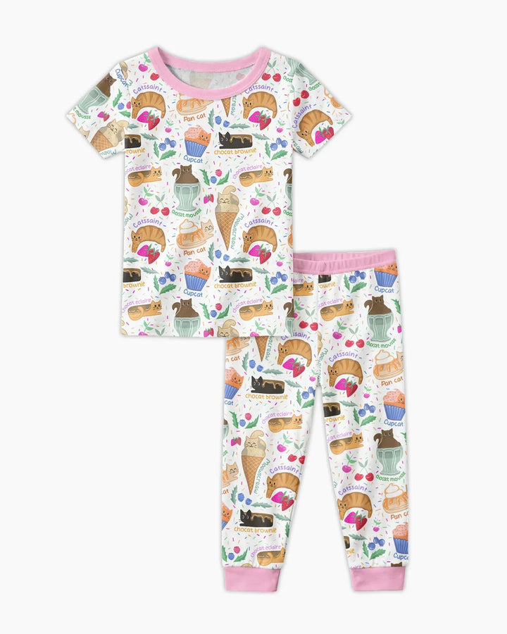 Purrfect Treats Bamboo Two Piece Short Sleeve Pajama Set