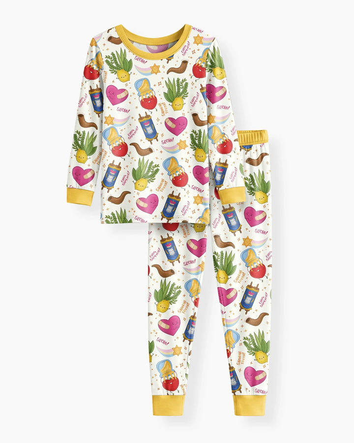 Conjunto de pijama de dos piezas de bambú de manga larga