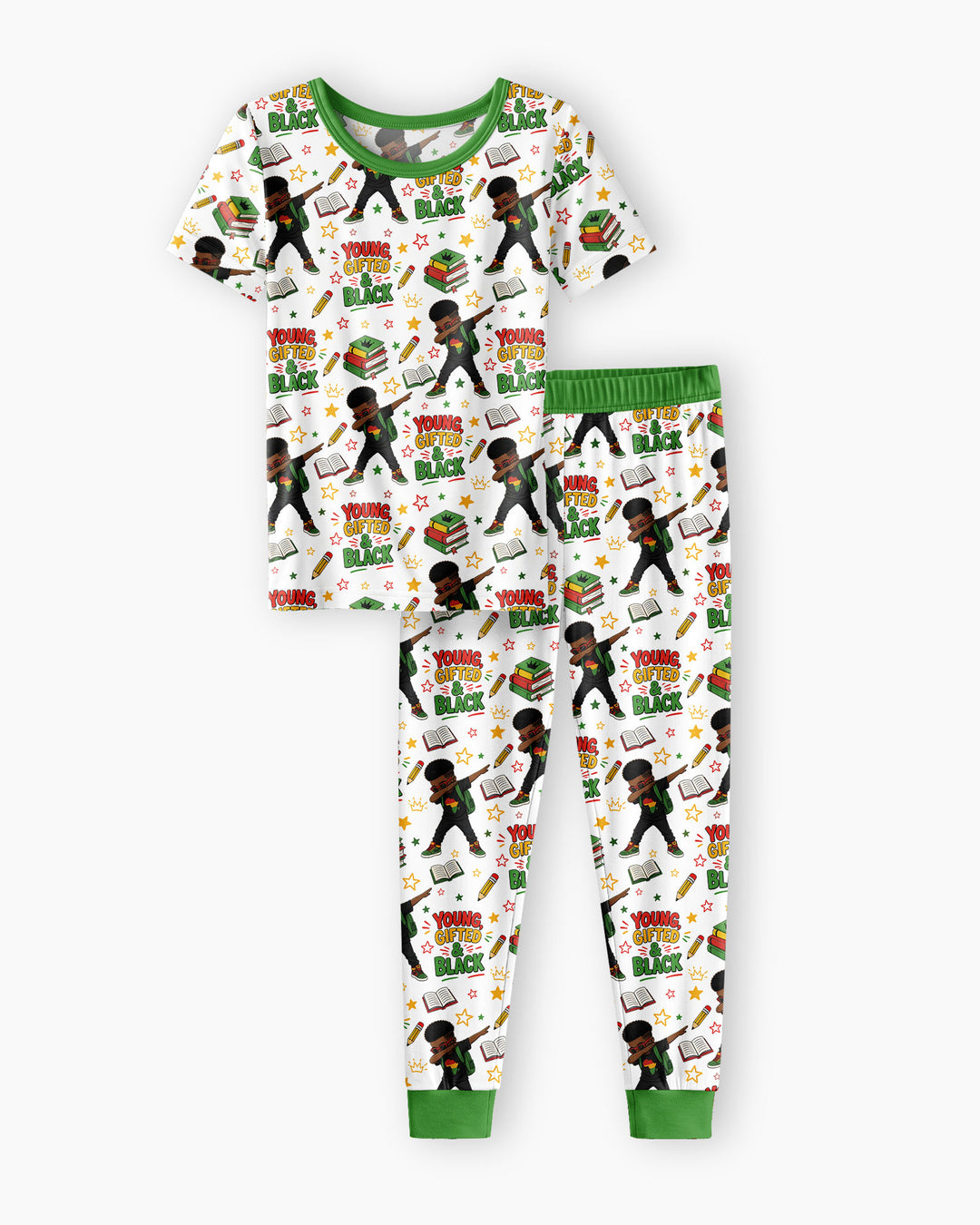 Conjunto de pijama de dos piezas de manga corta de bambú