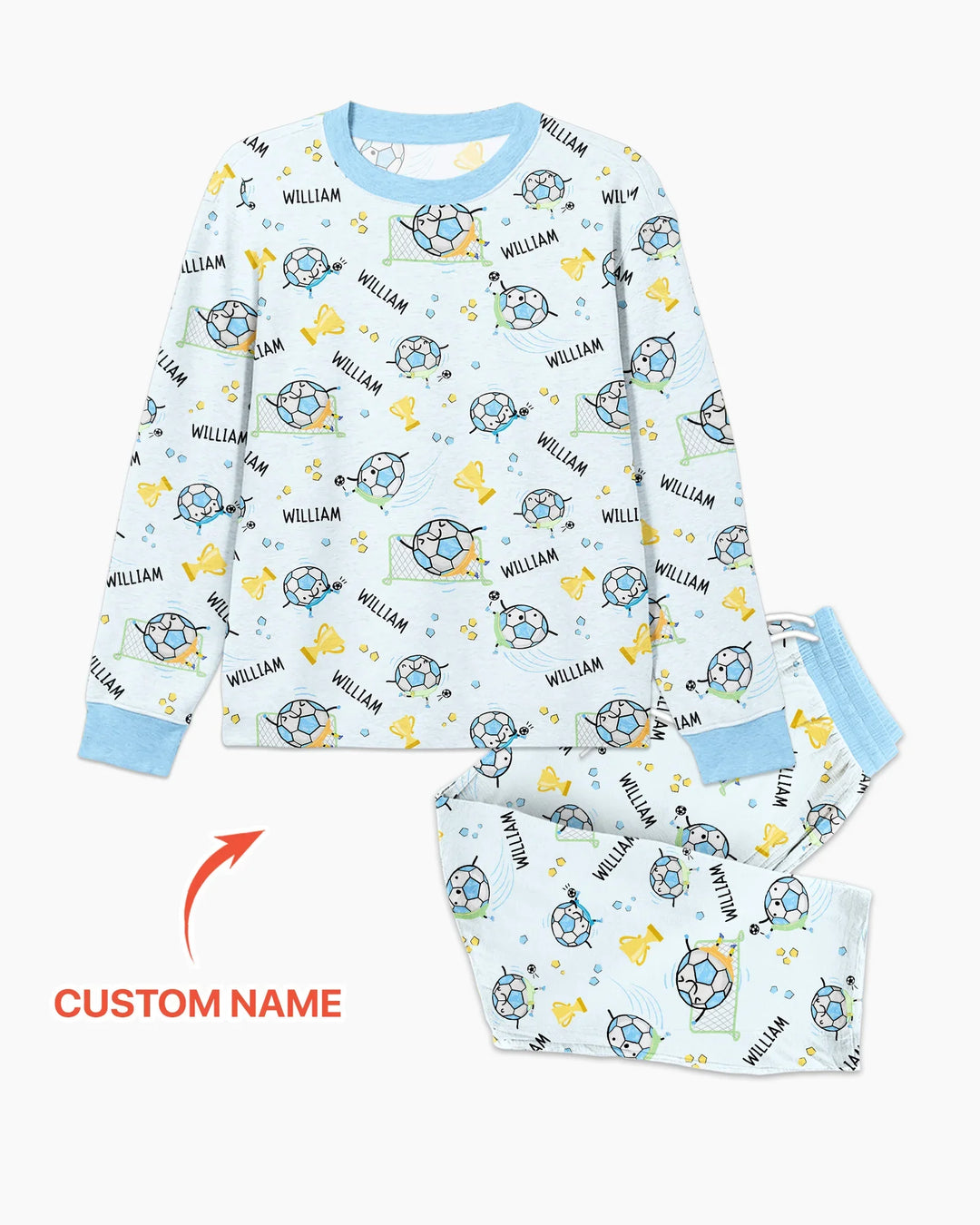 Custom Name Soccer Dad Team Matching Bamboo Men's Pajama Set