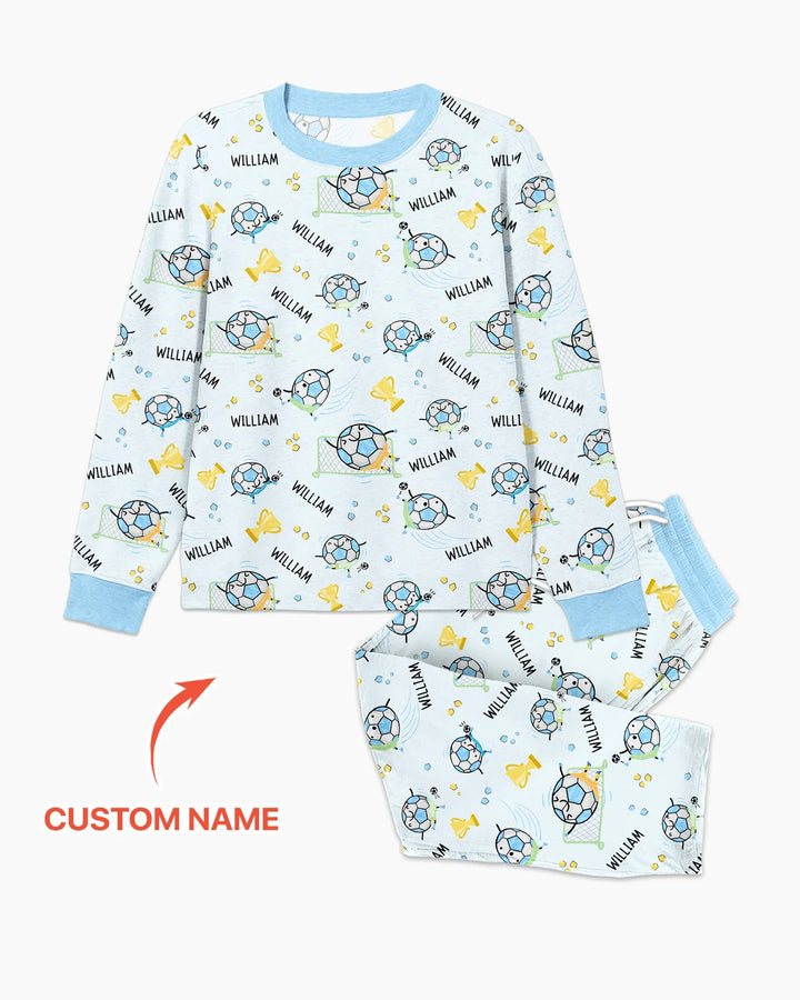 Custom Name Soccer Dad Team Matching Bamboo Men's Pajama Set
